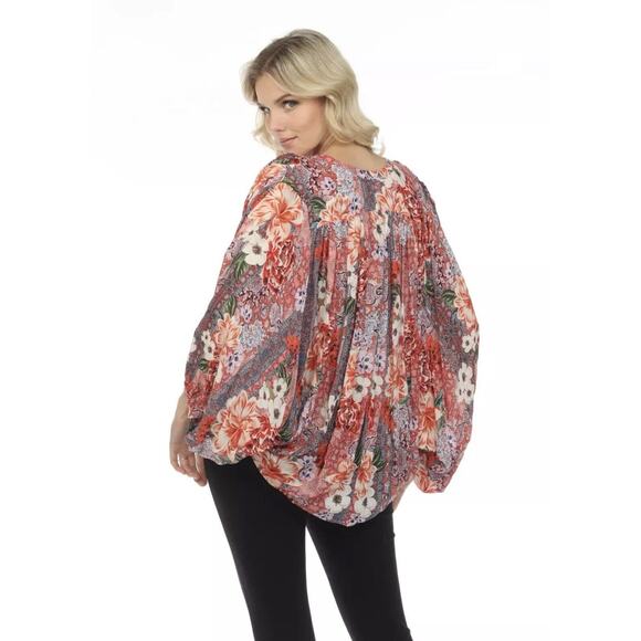 Johnny Was Jade Ingrid Floral Blouse Boho Relaxed Button Down Shirt Size XS - Picture 3 of 10